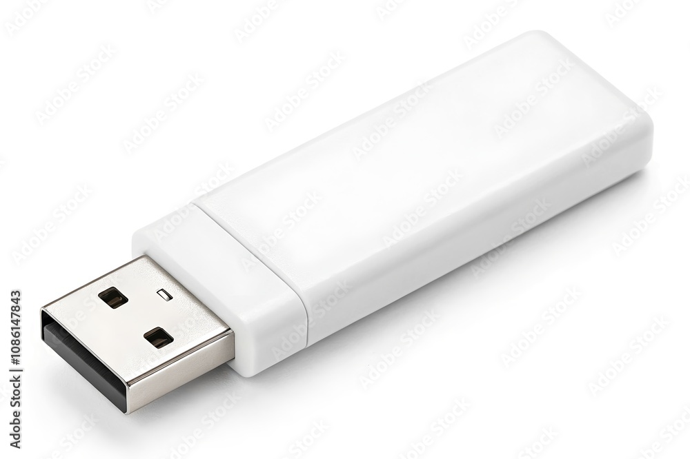 Mockup of a white USB drive placed near a laptop, perfect for branding, logo placement, or promotional product design. Mockup of a white USB drive placed near a laptop, perfect for branding, logo placement, or promotional product design.