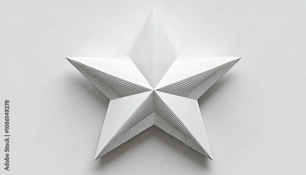 white star shaped 3d render icon isolated on white background cutout white star shaped 3d render icon isolated on white background cutout