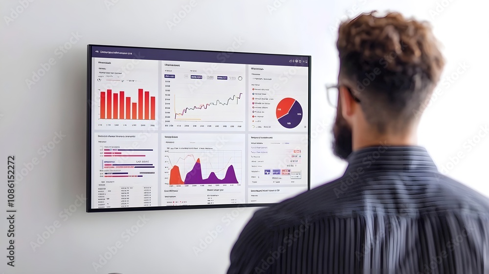 Businessman Analyzing Data Charts Businessman Analyzing Data Charts