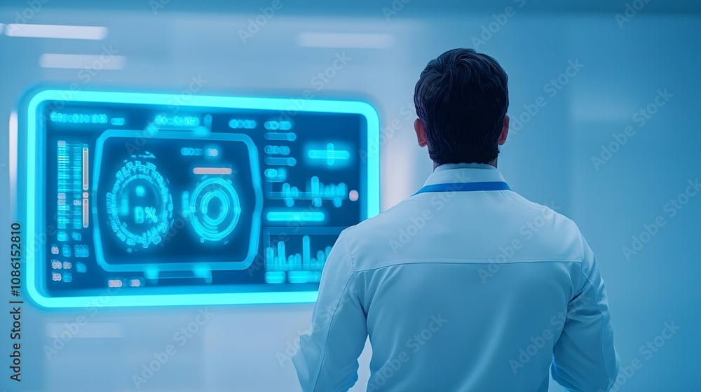 Doctor Looking at Data