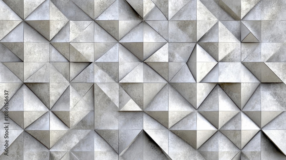 Fototapeta premium Geometric Abstract Grey Concrete Wall