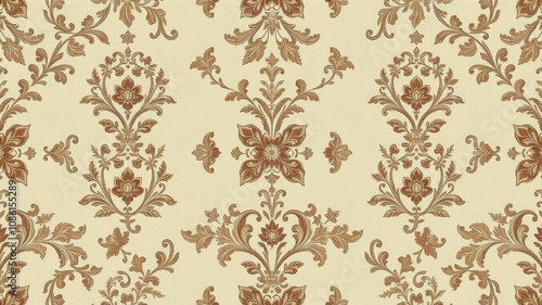 Elegant and intricate floral pattern with royal design, luxury, wallpaper