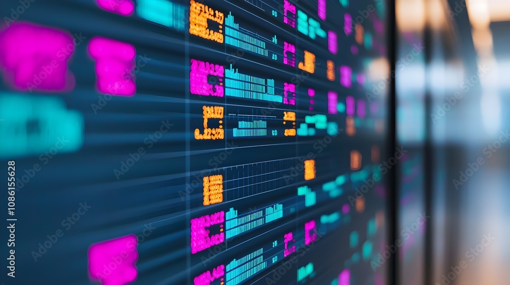Naklejka premium Stock Market Data Display