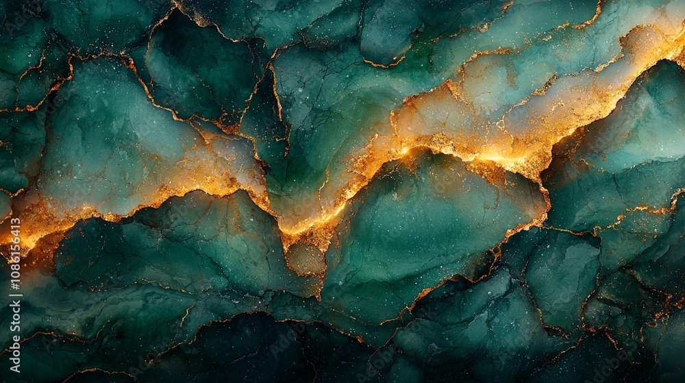 Abstract design featuring swirling teal and gold patterns, evoking a sense of depth and fluidity. Abstract design featuring swirling teal and gold patterns, evoking a sense of depth and fluidity.