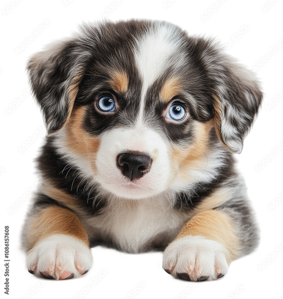 Obraz premium PNG Cute Aussie puppy with blue eyes!