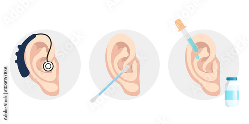 Hearing aid ear drops and ear cleaning 