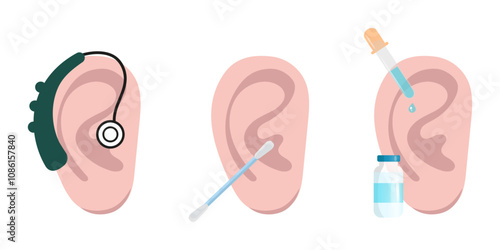 Hearing aid ear drops and ear cleaning 