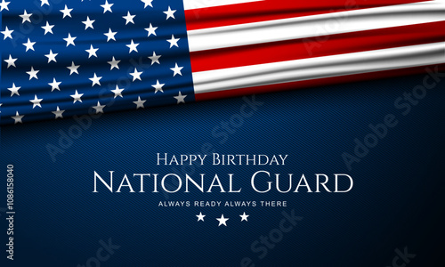 United States National Guard Birthday December 13 Background Vector Illustration