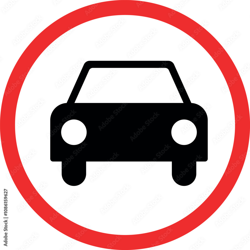 Car icon illustration road sign Car icon illustration road sign