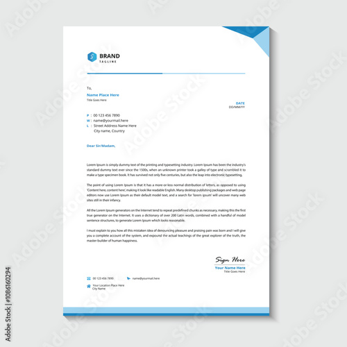 Professional creative letterhead design photo