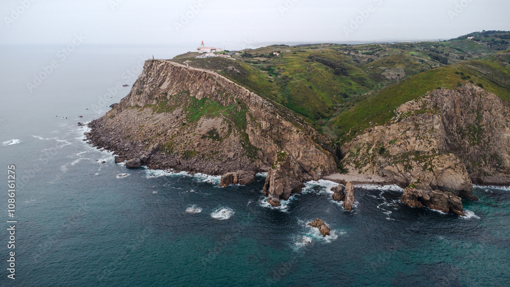Fototapeta premium Scenic shoreline of Portugal, Cabo da Roca