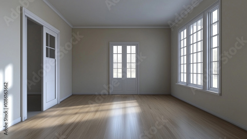 Wallpaper Mural Spacious Minimalism: A Modern Living Room in Silence Torontodigital.ca