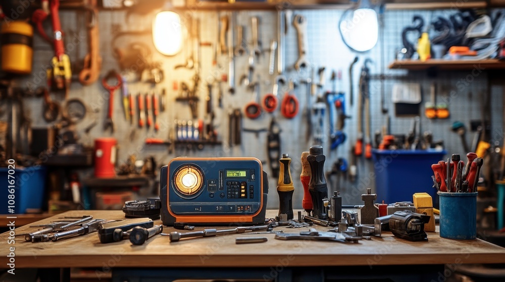 Toolbox Essentials in a Well-Equipped Workshop Setup Toolbox Essentials in a Well-Equipped Workshop Setup