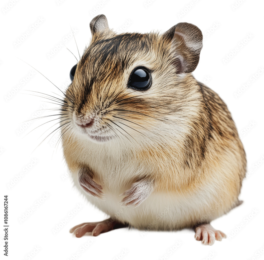 PNG Fluffy desert gerbil standing quietly PNG Fluffy desert gerbil standing quietly
