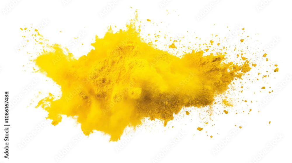 Yellow smoke and sand explosion transparent background Yellow smoke and sand explosion transparent background