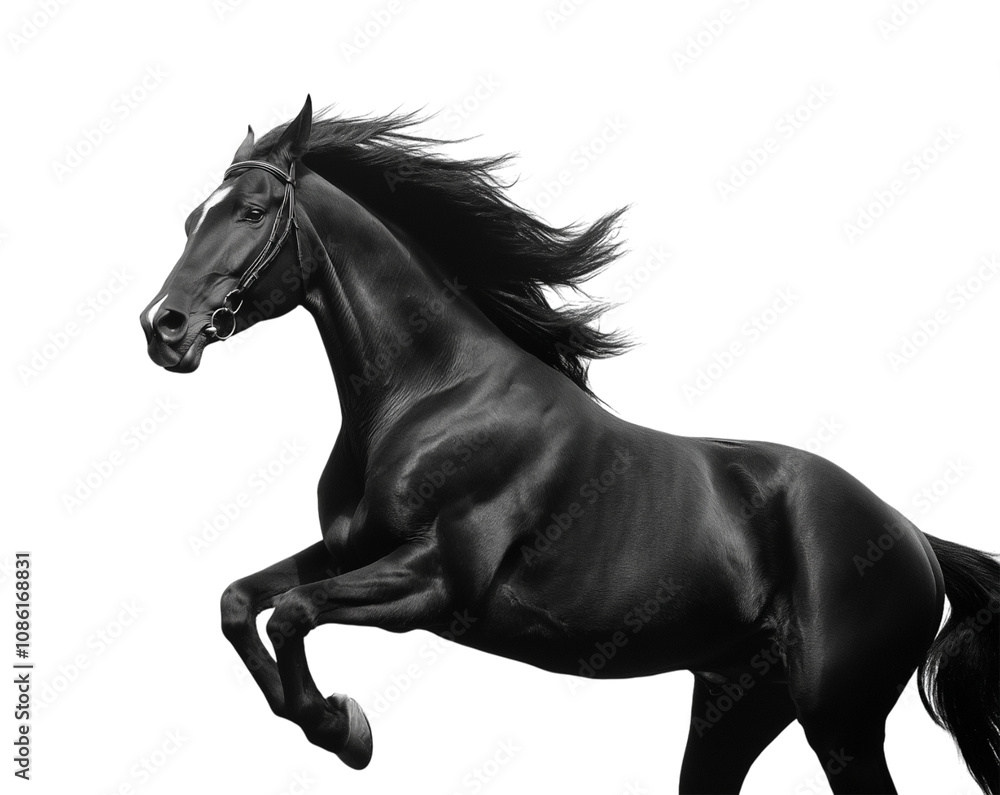 Horse, running isolated on white, png Horse, running isolated on white, png