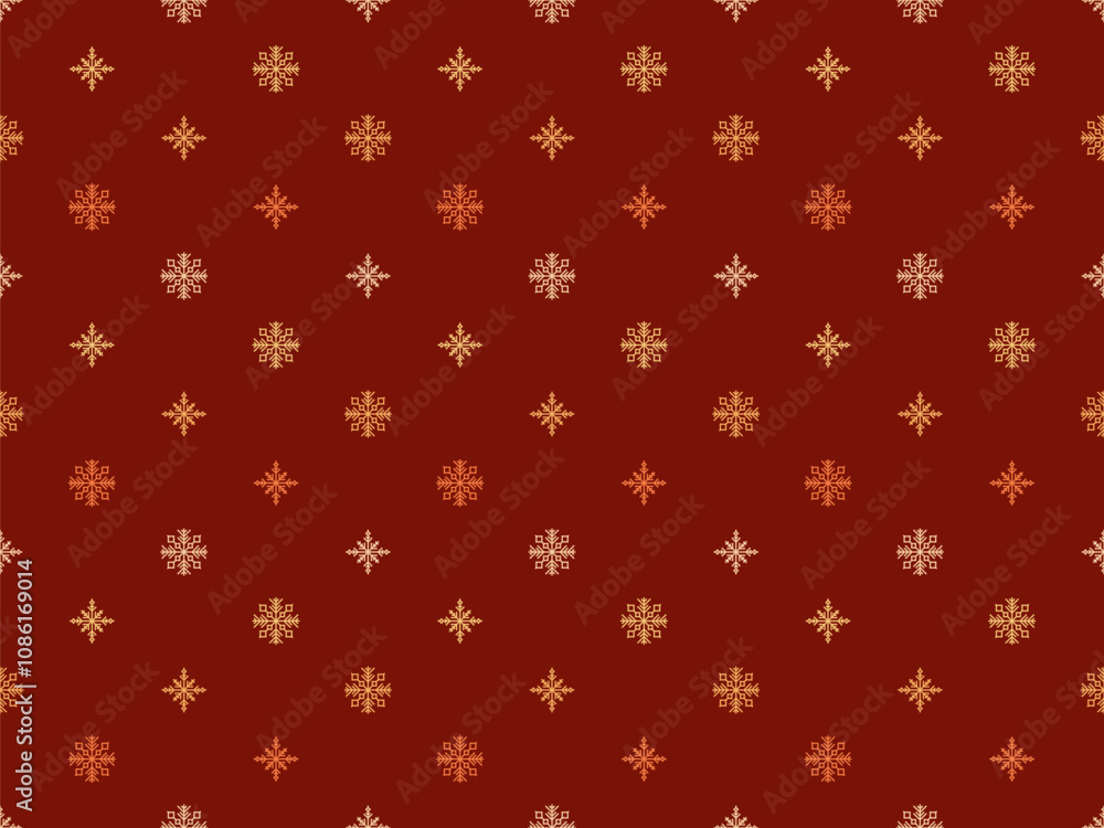 Snowflakes seamless pattern. Winter background with geometric snowflakes of different shapes. Christmas and New Year design for wrapper, banner, and poster. Vector illustration Snowflakes seamless pattern. Winter background with geometric snowflakes of different shapes. Christmas and New Year design for wrapper, banner, and poster. Vector illustration