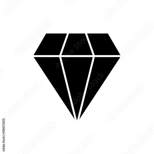 Diamond icon vector. diamond gems sign and symbol