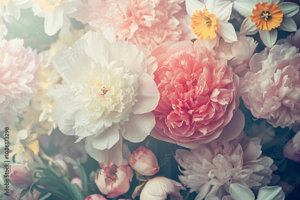 Blooming Serenity: A Beautiful Floral Composition Blooming Serenity: A Beautiful Floral Composition