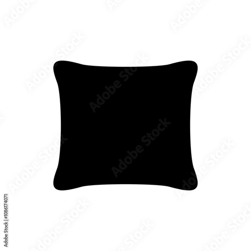 Pillow icon vector. Pillow sign and symbol. Comfortable fluffy pillow