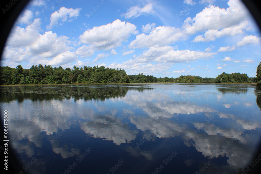 reflection of clouds in the lake reflection of clouds in the lake