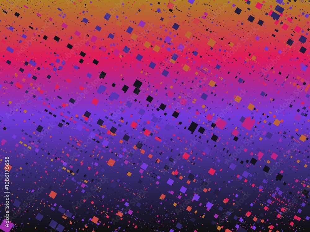 Abstract colorful square pixel gradient background. Abstract colorful square pixel gradient background.