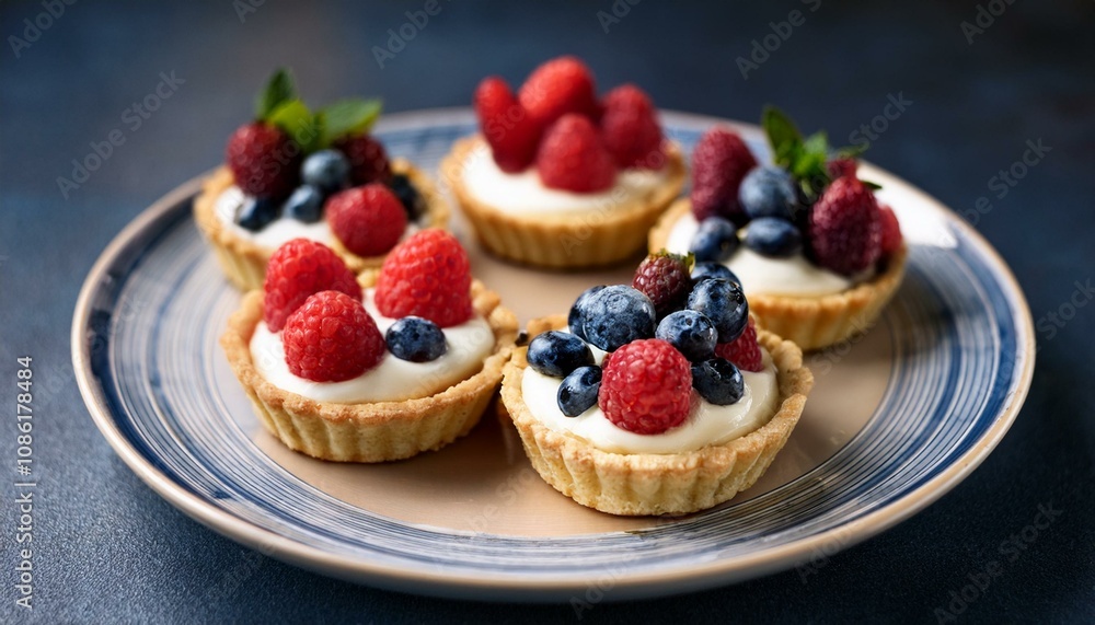 savor delicious assorted cream cheese tartlets adorned with fresh summer berries a tempting pastry collection that