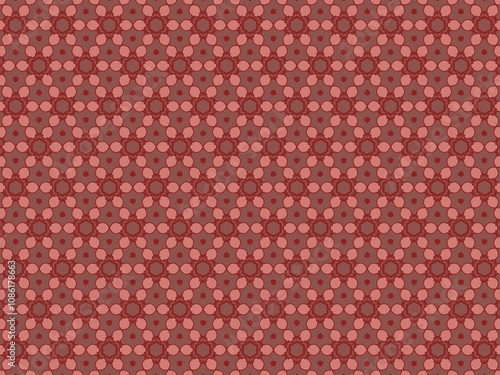 Seamless geometric pattern in shades of red and brown.