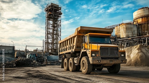 Heavy Duty Dump Truck at Industrial Site