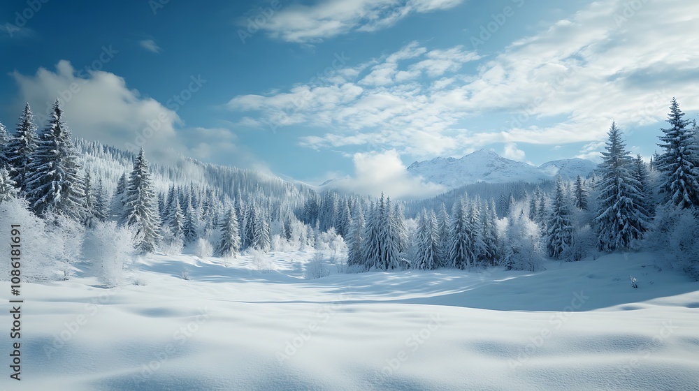 Snowy Winter Mountain Landscape Snowy Winter Mountain Landscape