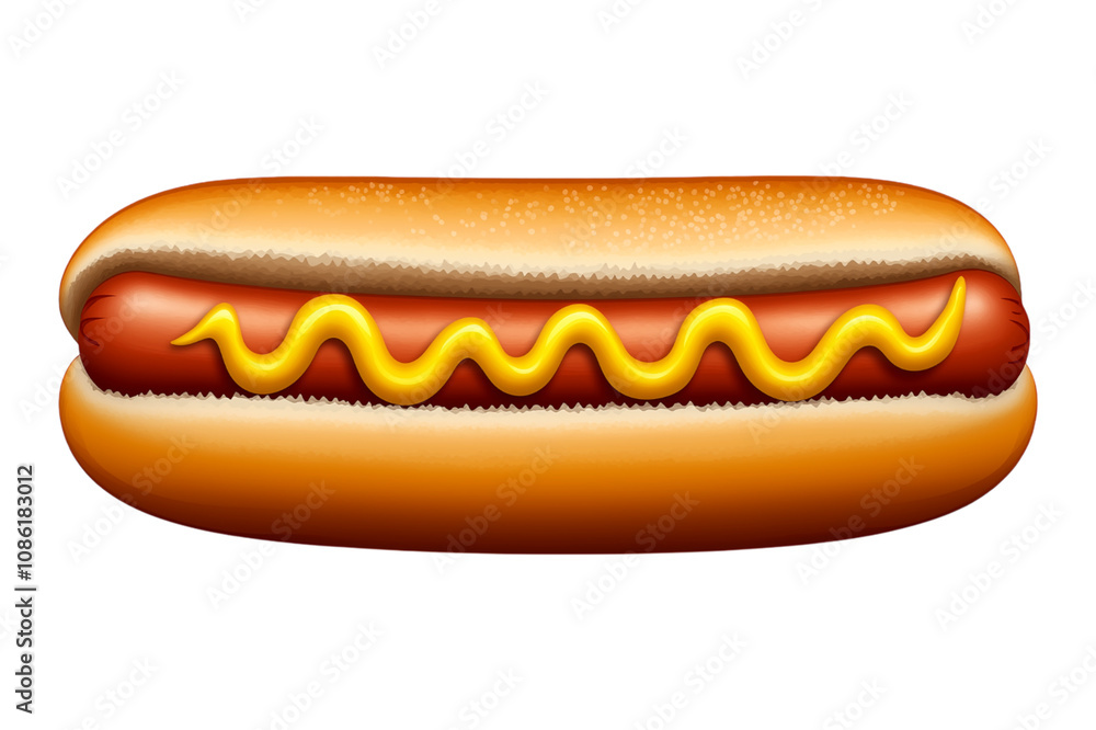 A Hotdog isolated on white, png A Hotdog isolated on white, png