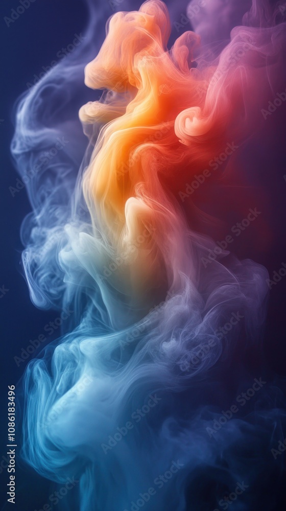 Colorful smoke swirls create an abstract, ethereal visual effect. Colorful smoke swirls create an abstract, ethereal visual effect.