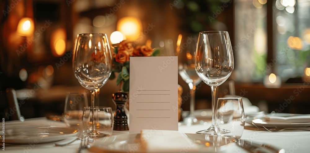 Elegant Restaurant Menu Mockup for Weddings and Romantic Events Elegant Restaurant Menu Mockup for Weddings and Romantic Events