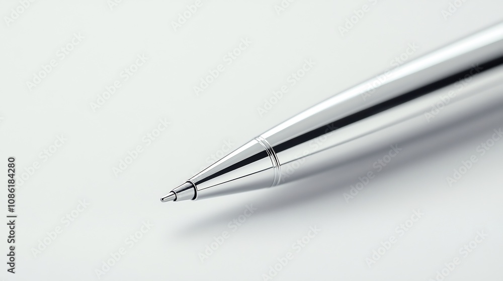 Silver Pen Tip Close-Up Silver Pen Tip Close-Up