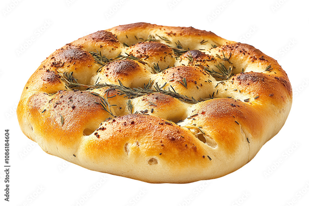 focaccia with sesame seeds, isolated on white png focaccia with sesame seeds, isolated on white png