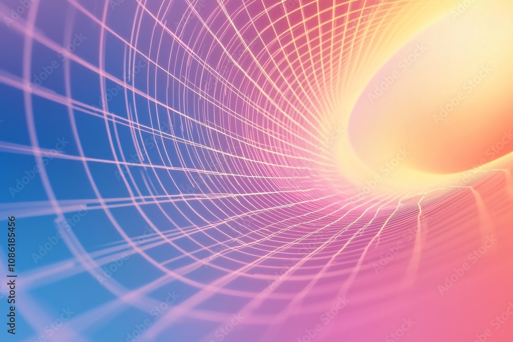Abstract Dynamic Grid Pattern with Gradient Colors and Light Effects Abstract Dynamic Grid Pattern with Gradient Colors and Light Effects