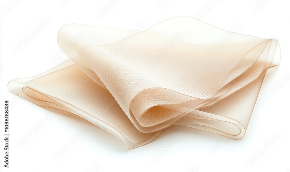 Vellum texture illustration showcasing smooth, translucent layers perfect for backgrounds or artistic designs, isolated on white. Vellum texture illustration showcasing smooth, translucent layers perfect for backgrounds or artistic designs, isolated on white.