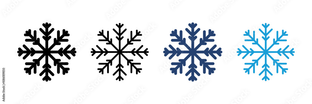 Snow icon vector. snowflake icon vector Snow icon vector. snowflake icon vector