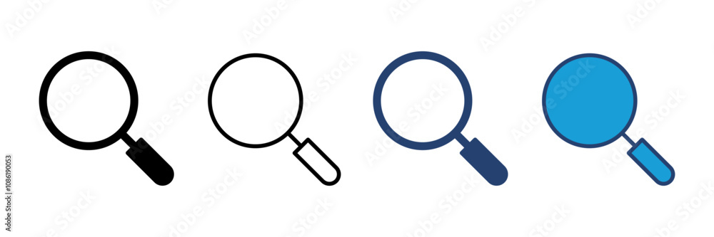Search icon vector. search magnifying glass icon Search icon vector. search magnifying glass icon