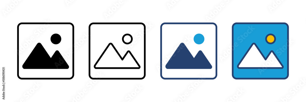 Picture icon vector. photo gallery icon symbol Picture icon vector. photo gallery icon symbol