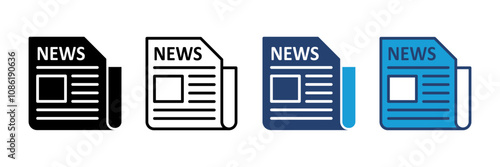 Newspaper icon vector. news paper vector sign