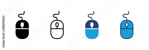 Mouse icon vector. click icon vector. pointer icon vector.