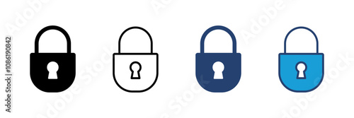 Lock icon vector. Padlock icon vector. Encryption icon. Security symbol