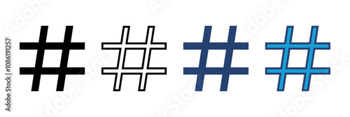 Hashtag icon vector. hashtag symbol