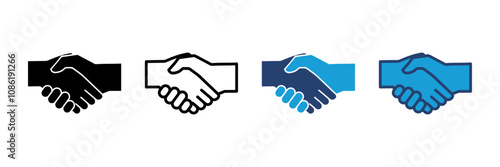Handshake icon vector. business handshake. contact agreement