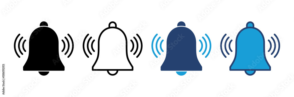 Bell Icon vector. Notification icon for your web site design Bell Icon vector. Notification icon for your web site design