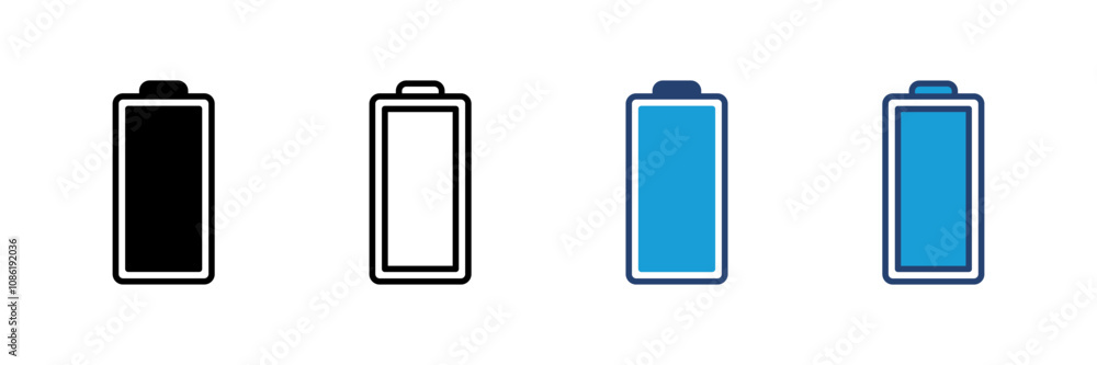 Battery vector icon. battery charge level. battery Charging icon