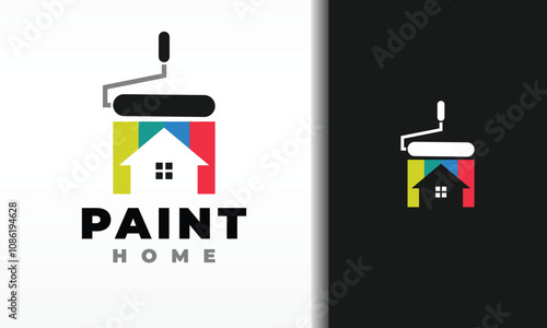 brush paint home logo