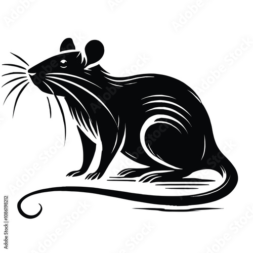 Silhouette Rat Whiskers Twitching