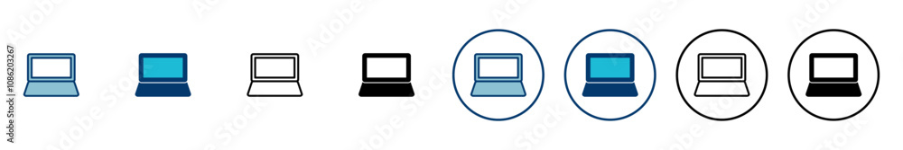 Laptop icon vector isolated on white background. Laptop vector icon Laptop icon vector isolated on white background. Laptop vector icon